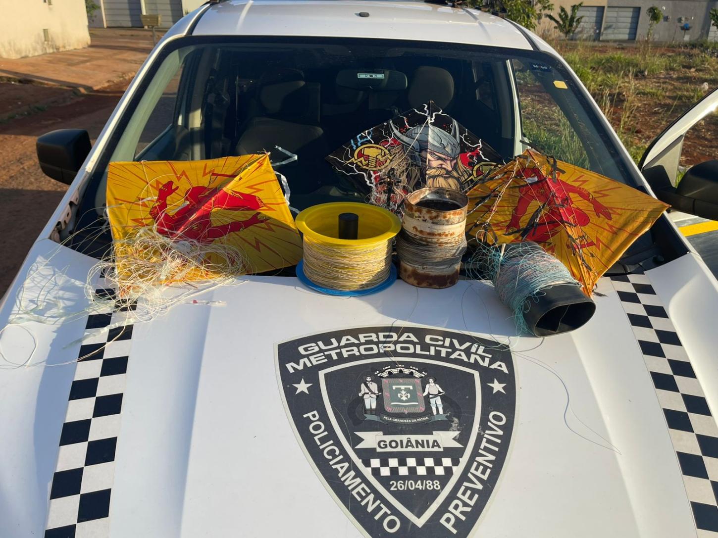 Guarda Civil de Goiânia apreende mais de 300 carretéis com linhas cortantes