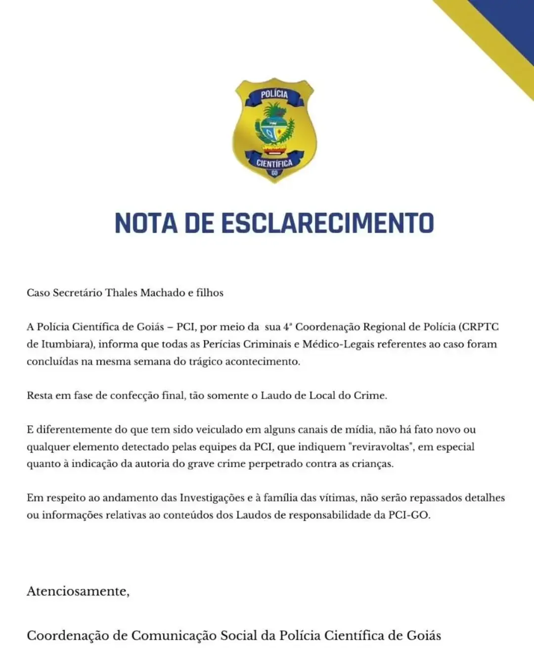 Nota de esclarecimento
