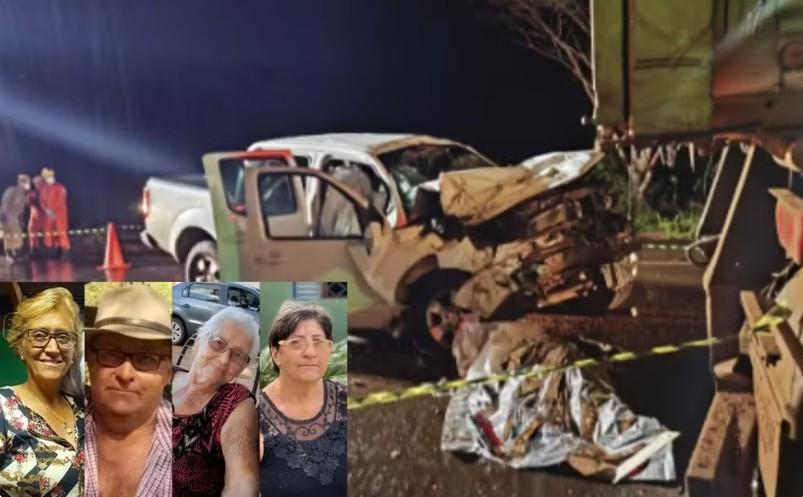 Quatro pessoas da mesma família morrem em acidente na GO-164