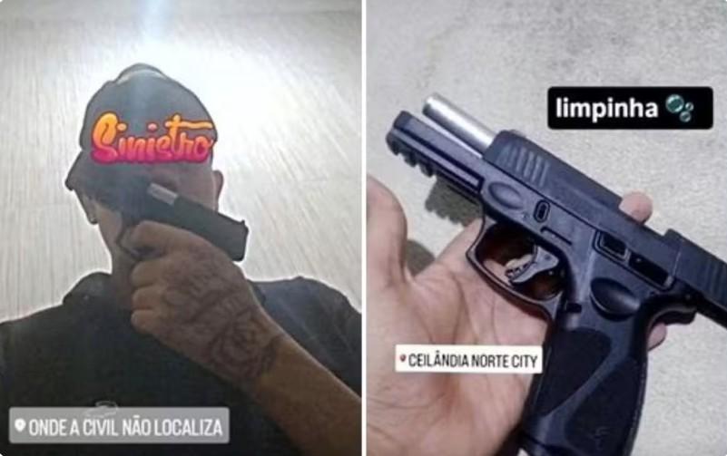Homem ostenta arma nas redes sociais, desafia polícia e acaba localizado em Águas Lindas