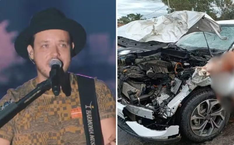 Cantor Israel sofre acidente na BR-153 após atingir cavalo solto na pista em Goiânia