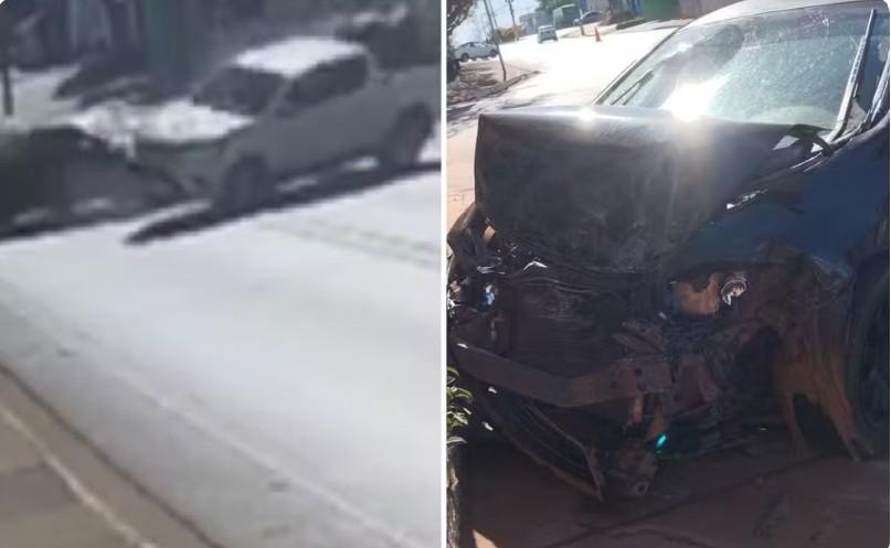 Adolescente de 13 anos provoca acidente entre carro e caminhonete e deixa feridos em Aporé