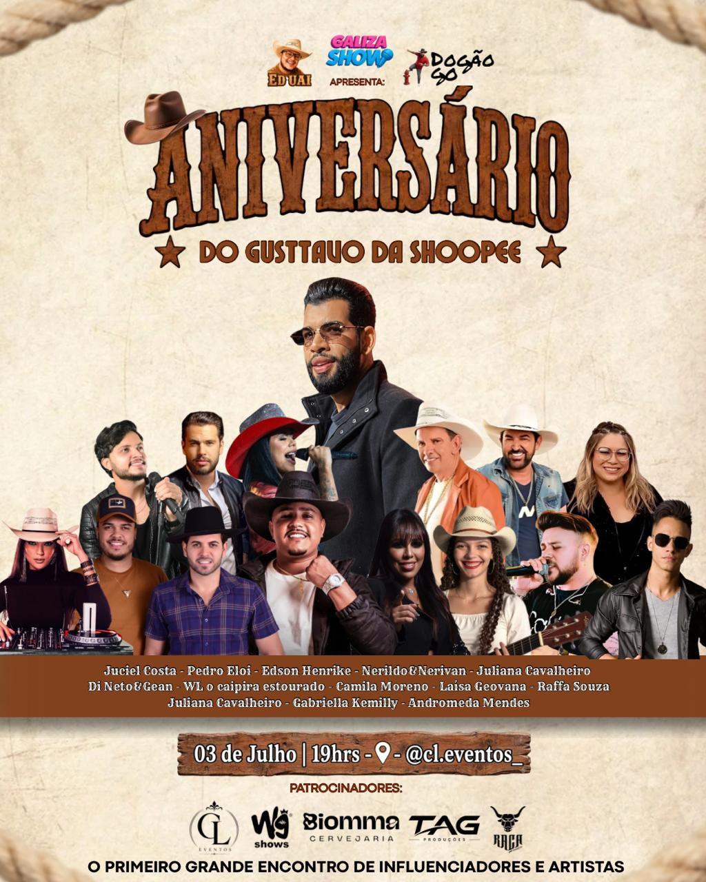 Sósia de Gusttavo Lima prepara mega festa para celebrar aniversário na próxima sexta-feira