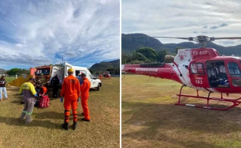 Menina de 4 anos é transferida de helicóptero após ser picada por jararaca em Cavalcante