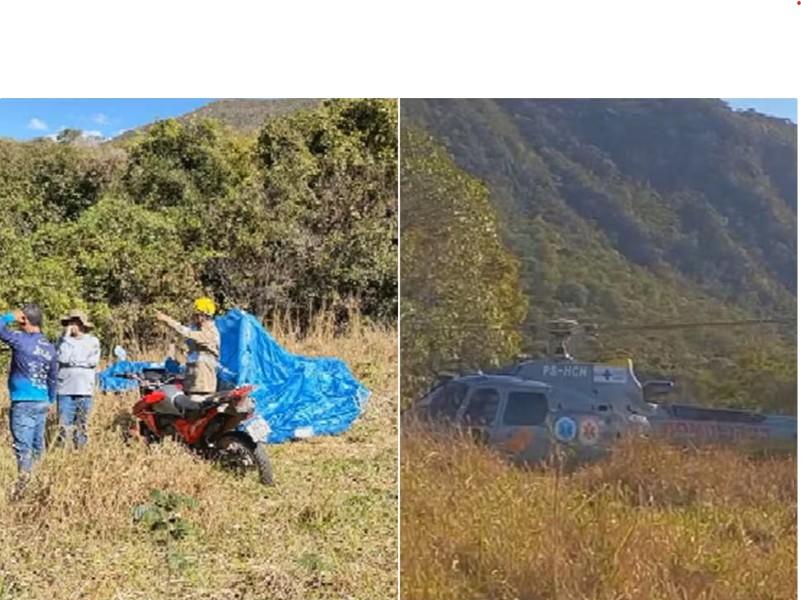 Piloto de parapente fica ferido após cair durante voo na Serra de Jaraguá