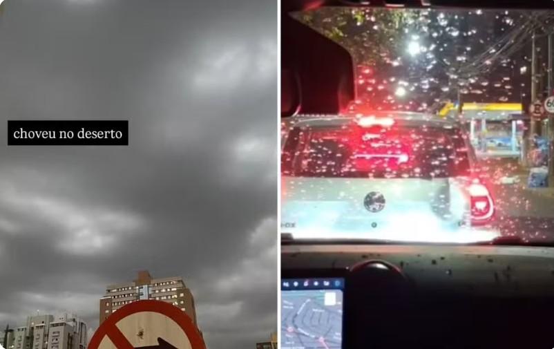 Chuva chega a Goiânia após dias de calor intenso e muda cenário na capital