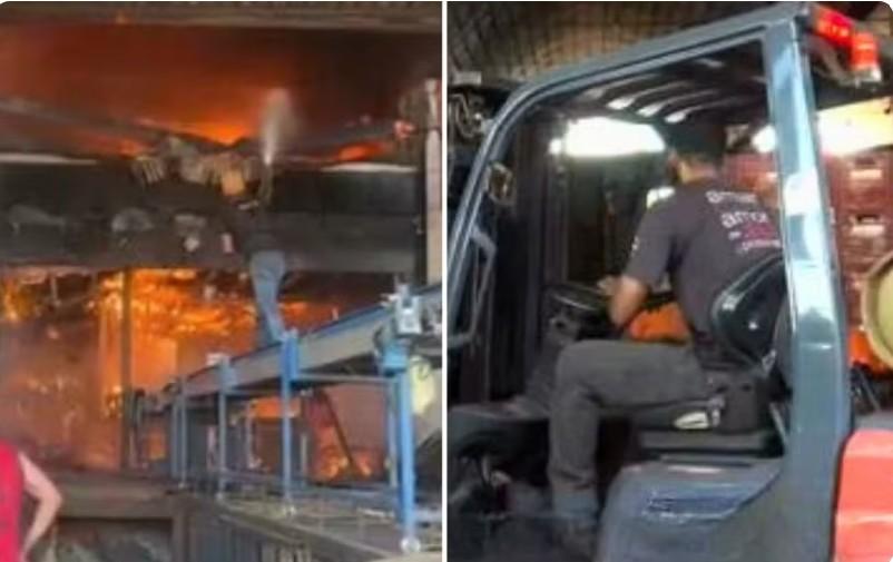 Incêndio na Ceasa mobiliza bombeiros e destrói depósito em Goiânia