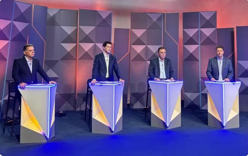Debate em Goiás reúne candidatos em confronto sobre saúde, agro, economia e gestão pública