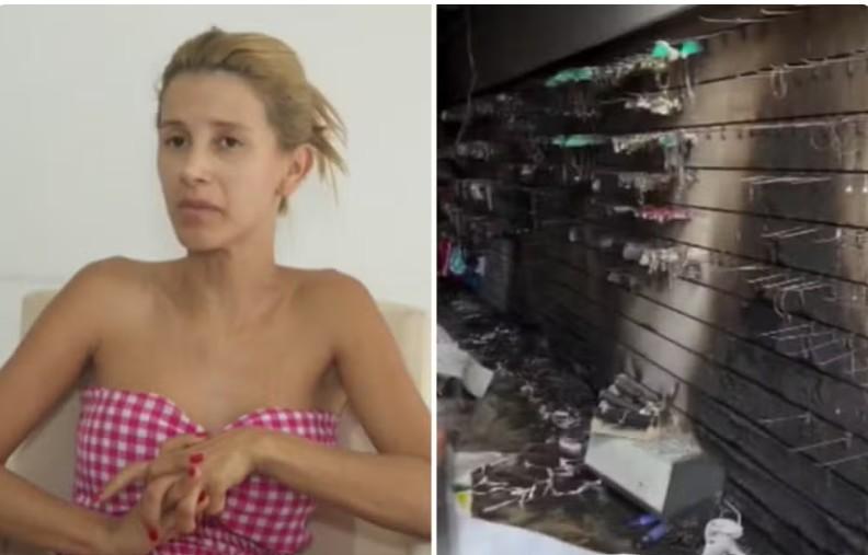 Empresária se esconde após ex-companheiro incendiar carro e loja em Goiás