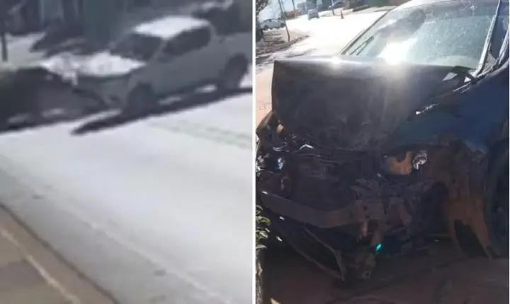Adolescente de 13 anos provoca acidente entre carro e caminhonete e deixa feridos em Aporé