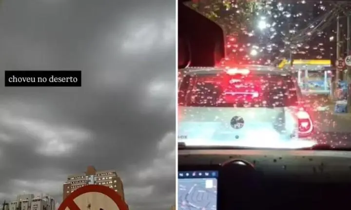 Chuva chega a Goiânia após dias de calor intenso e muda cenário na capital