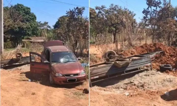 Criança de 3 anos morre após ser atingida por carretinha que se desprendeu de veículo em Luziânia