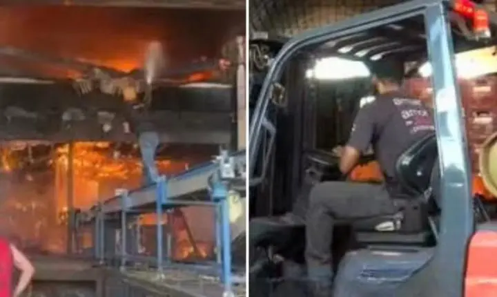 Incêndio na Ceasa mobiliza bombeiros e destrói depósito em Goiânia