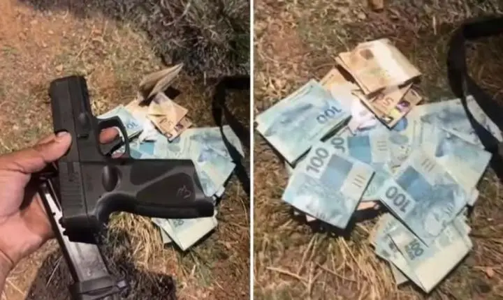 Menina de 11 anos é encontrada sozinha com arma, munições e R$ 7 mil em Luziânia