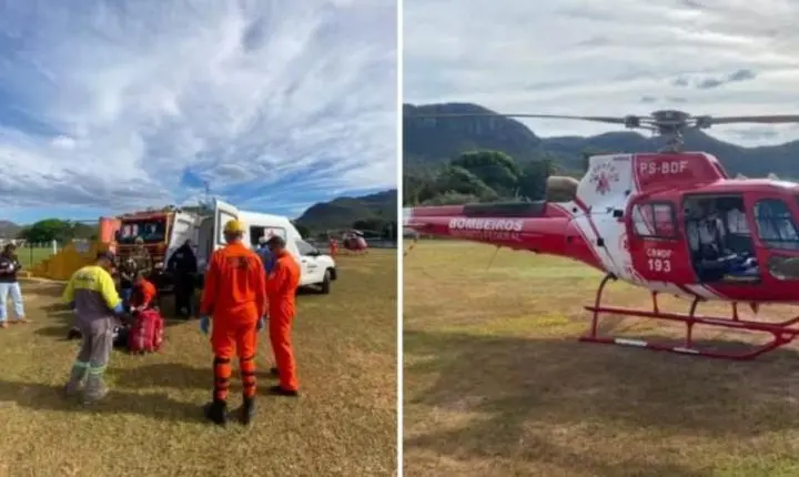 Menina de 4 anos é transferida de helicóptero após ser picada por jararaca em Cavalcante