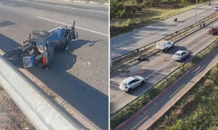 Motociclista morre atropelado por caminhão após cair na GO-403 em Senador Canedo