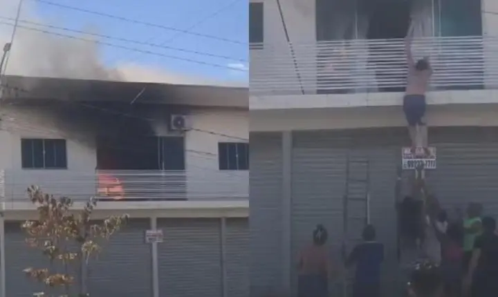 Mulher de 64 anos pula de sacada para fugir de incêndio em Anápolis