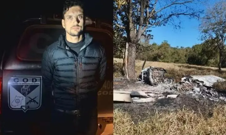 Piloto preso com avião carregado de cocaína fazia transporte de drogas pela terceira vez, diz polícia
