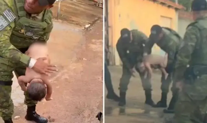Policiais salvam bebê engasgado enquanto prendiam condenado por assassinato em Goiás