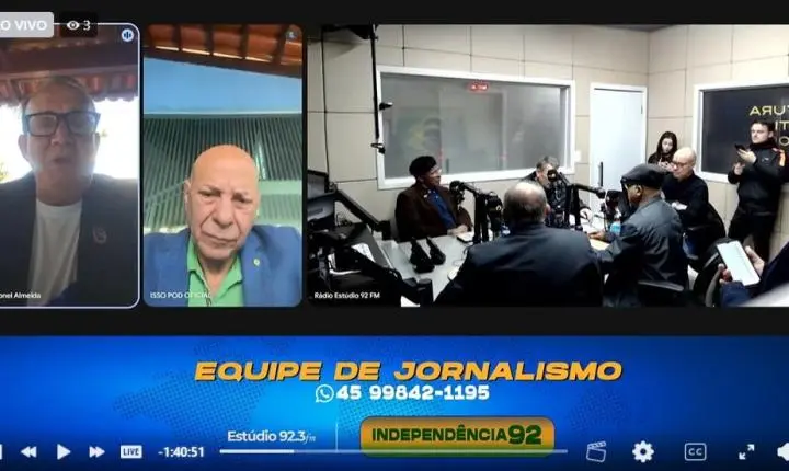 Professor Alcides e Coronel Almeida defendem valorização dos veteranos em entrevista na rádio Estúdio 92,3 FM Cascavel