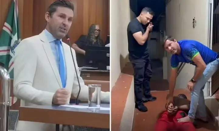 Vereador Sargento Novandir persegue e prende suspeito de tentar matar ex-companheira em Goiânia